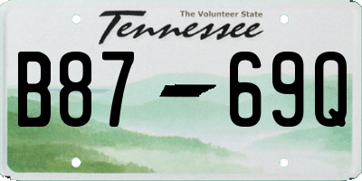 TN license plate B8769Q