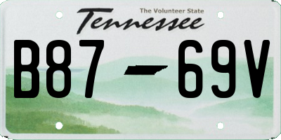 TN license plate B8769V