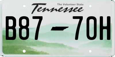 TN license plate B8770H