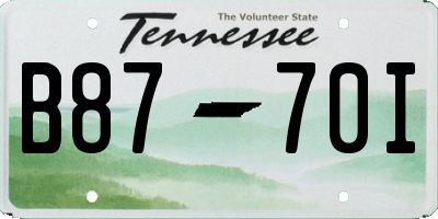 TN license plate B8770I