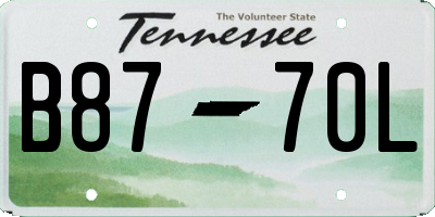 TN license plate B8770L