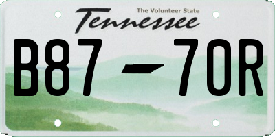 TN license plate B8770R