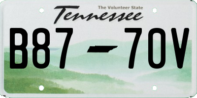 TN license plate B8770V