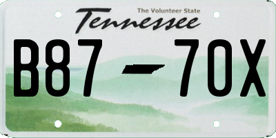 TN license plate B8770X