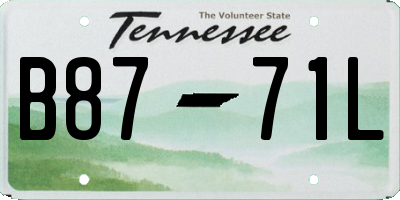 TN license plate B8771L