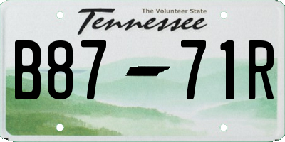 TN license plate B8771R