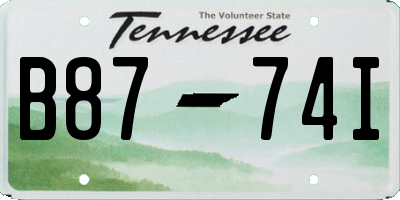 TN license plate B8774I