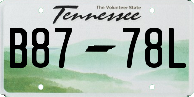 TN license plate B8778L