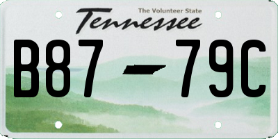 TN license plate B8779C