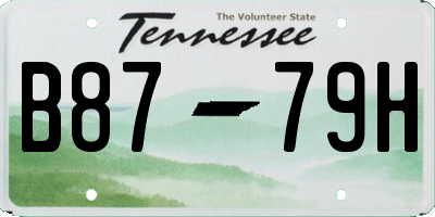 TN license plate B8779H