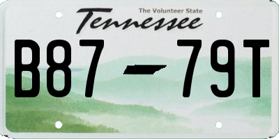 TN license plate B8779T