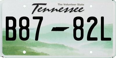 TN license plate B8782L