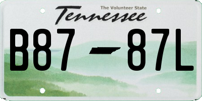 TN license plate B8787L