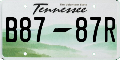 TN license plate B8787R