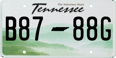 TN license plate B8788G