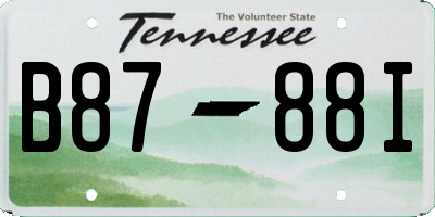 TN license plate B8788I