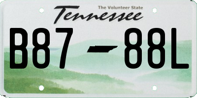TN license plate B8788L