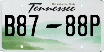 TN license plate B8788P