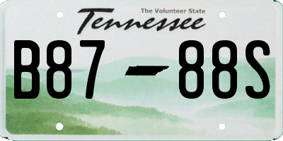 TN license plate B8788S