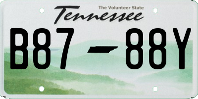 TN license plate B8788Y