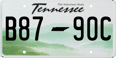 TN license plate B8790C