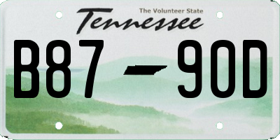 TN license plate B8790D