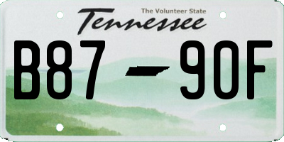 TN license plate B8790F