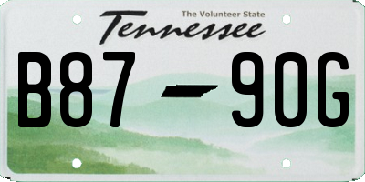 TN license plate B8790G
