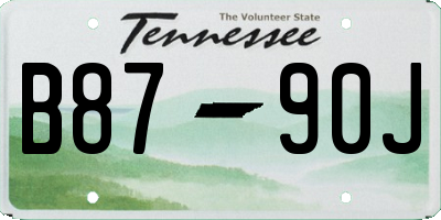 TN license plate B8790J