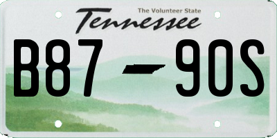 TN license plate B8790S