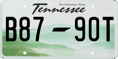 TN license plate B8790T