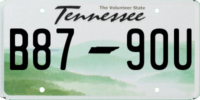TN license plate B8790U