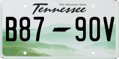TN license plate B8790V