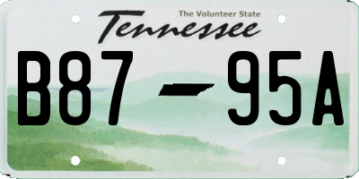 TN license plate B8795A