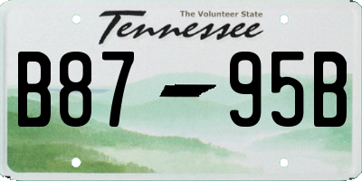 TN license plate B8795B