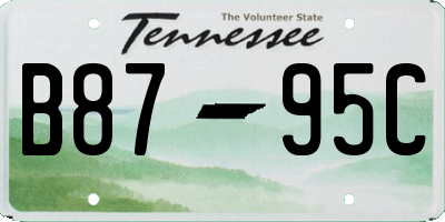 TN license plate B8795C