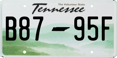 TN license plate B8795F