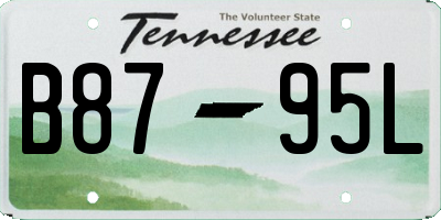 TN license plate B8795L