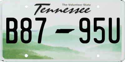 TN license plate B8795U