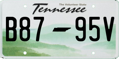 TN license plate B8795V