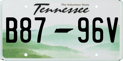 TN license plate B8796V