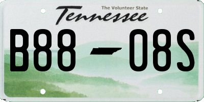 TN license plate B8808S