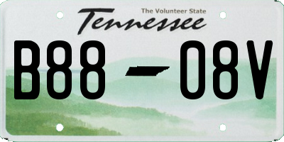 TN license plate B8808V