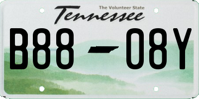 TN license plate B8808Y