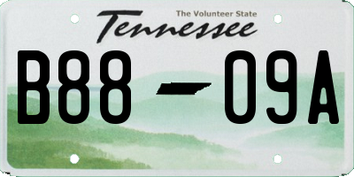 TN license plate B8809A