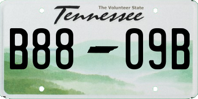 TN license plate B8809B