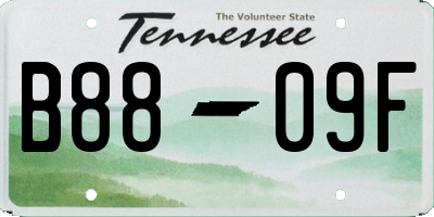 TN license plate B8809F
