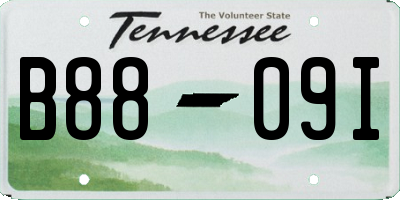 TN license plate B8809I