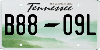 TN license plate B8809L
