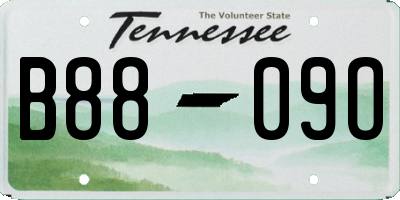 TN license plate B8809O